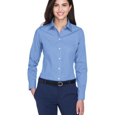 Ladies' Crown Collection® Solid Oxford Woven Shirt Thumbnail
