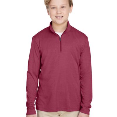 Youth Zone Sonic Heather Performance Quarter-Zip Thumbnail