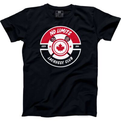 No Limits Lacrosse Adult Classic T-Shirt- Black Thumbnail