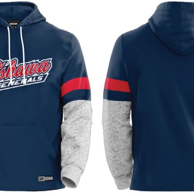 Oshawa Generals Striper Streetwear Hoodie Youth Thumbnail