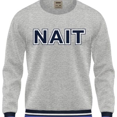 NAIT Fleece Solid Crewneck (Grey Pepper) Thumbnail