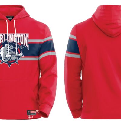 Burlington Bulldogs Stripe Show Hoodie Youth  Thumbnail