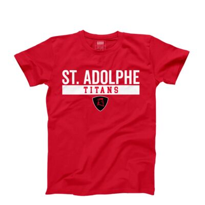 École St. Adolphe School Student Locker Room Red T-shirt Adult Thumbnail