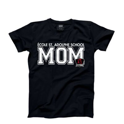École St. Adolphe School Student Mom T-shirt Black  Thumbnail