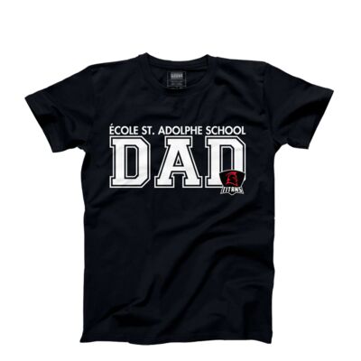 École St. Adolphe School Student Dad T-shirt Black Thumbnail