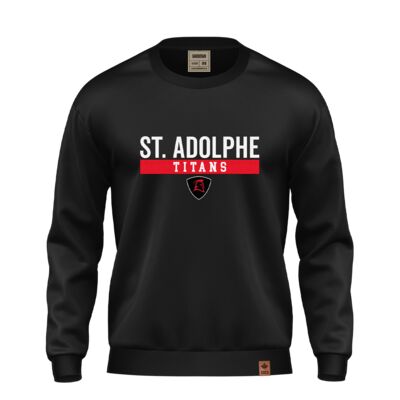 École St. Adolphe School Student Locker Room Crew Adult Black Thumbnail