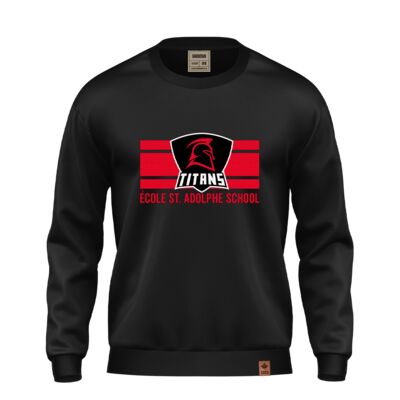 École St. Adolphe School Student Tripple Deke Crew Adult Black Thumbnail