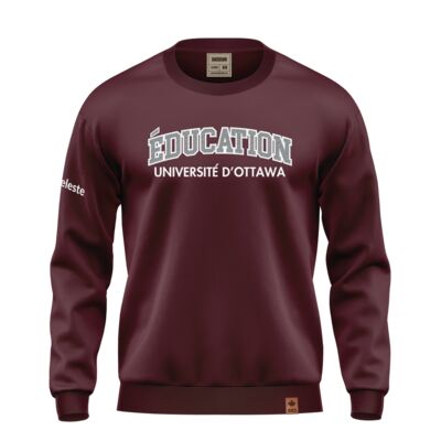 Uottawa Classic Crewneck Maroon French Thumbnail