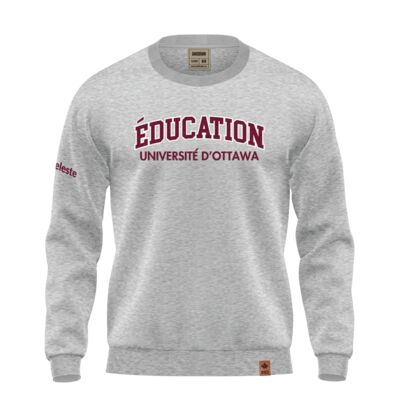 Uottawa Classic Crewneck Grey French Thumbnail