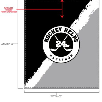 Hockey Helps Sublimated Fleece Blanket Thumbnail