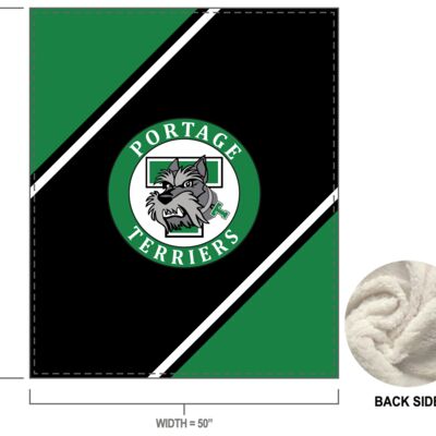 Portage Terriers Junior Sublimated Sherpa Blanket Thumbnail