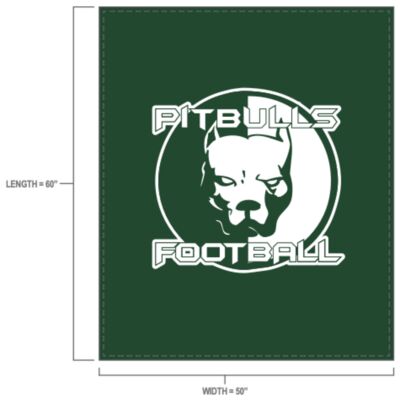 Pitbulls Football Sublimated Fleece Blanket Thumbnail