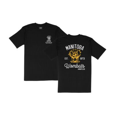Manitoba Rugby Crazy Wombat Establish Year T-shirt Black Adult Thumbnail