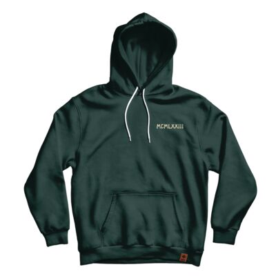 Manitoba Rugby Skull Hoodie Green Youth Thumbnail
