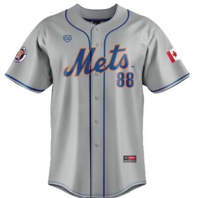 Toronto Mets Sublimated Full Button Baseball Jersey Thumbnail