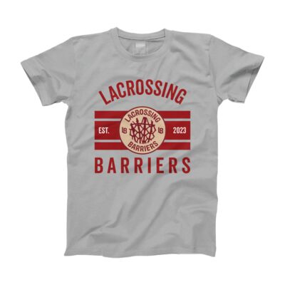 Lacrossing Barriers Triple Deke T-shirt Thumbnail