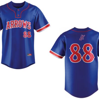 Arrows Two Button Baseball Sublimated Jersey Youth Thumbnail