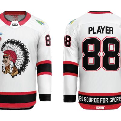 Red Deer Minor U13 AAA Hybrid Jerseys White - Youth Thumbnail