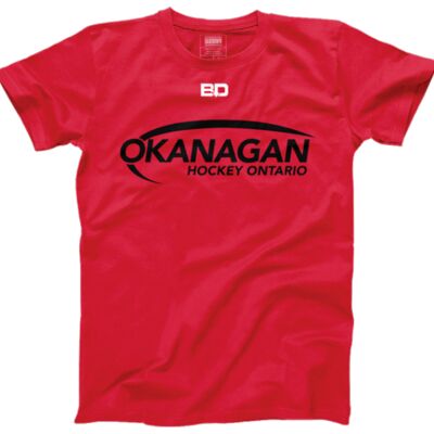 Okanagan Hockey Ontario T-Shirt Red- Adult Thumbnail