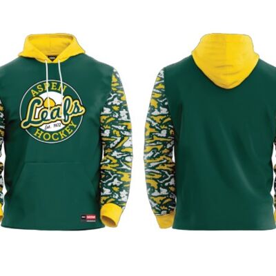 Aspen Leaf’s Junior Hockey (Camo) Sublimated Hoodie - Youth  Thumbnail