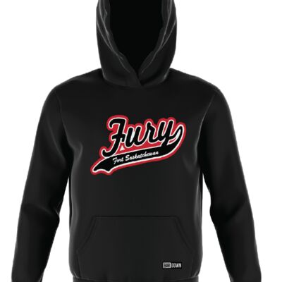Fort Saskatchewan Fury Cuff Colored Hoodie - Black Thumbnail