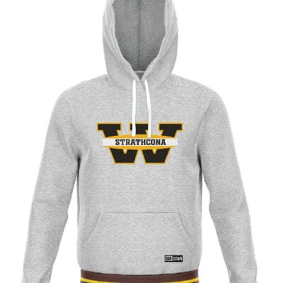 Fort Saskatchewan Strathcona Cuff Colored Hoodie Grey - Youth Thumbnail