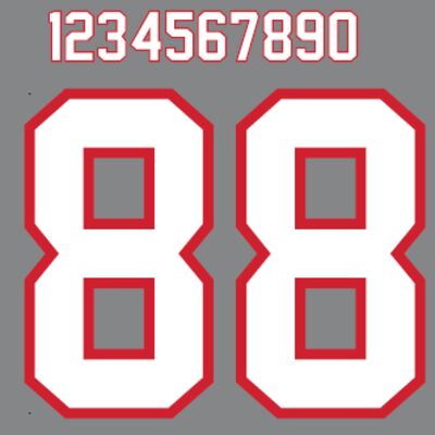 Stouffville Clippers Player Numbers - White Thumbnail