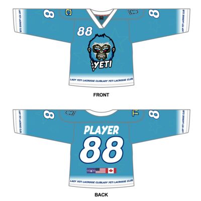 Lady Yeti Box V-Neckline Lacrosse Jersey Thumbnail