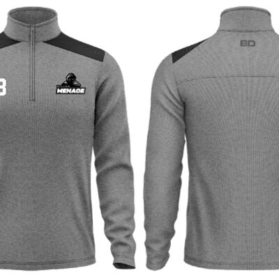 Milton Menace Performance Quarter Zip with Number - Adult Thumbnail