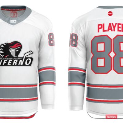 Jr. Inferno-GHC-Sublimated Hockey Jersey with Scoop - A4-White - Adult Thumbnail