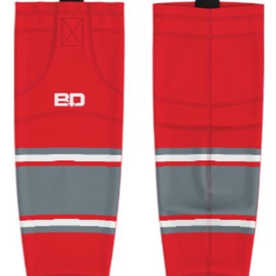 Jr. Inferno-GHC-Sublimated Hockey Socks - H4-Red - Adult Thumbnail