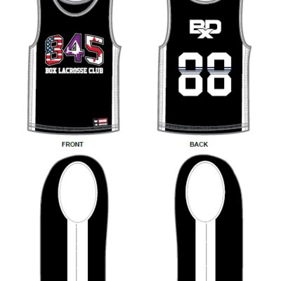 845 LAX Men's Lacrosse Non Reversible Pinnie (Black) Thumbnail