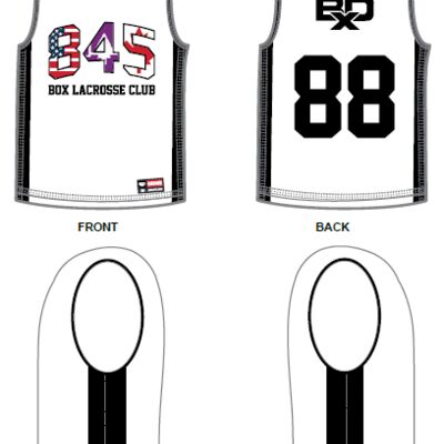 845 LAX Men's Lacrosse Non Reversible Pinnie (White) Thumbnail