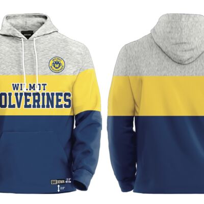 Wilmot Wolverines Tri Color Block Hoodie - Youth Thumbnail