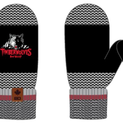 Cochrane Timberwolves Pepper Stripes Mittens Thumbnail