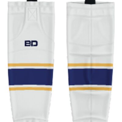 Tri Cities Female Ice Hockey Sublimated Hockey Socks - White - Youth Thumbnail