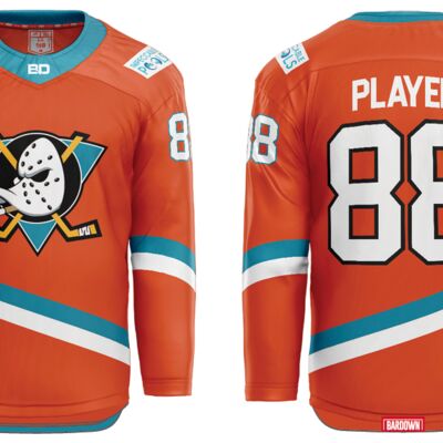 Ducks Hockey Sublimated Jersey - Sponsor: Impeccable Pools Thumbnail