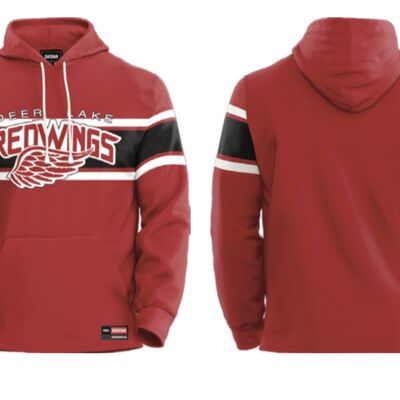 Deer Lake Redwings Stripe Show Sublimated Hoodie - Youth Thumbnail