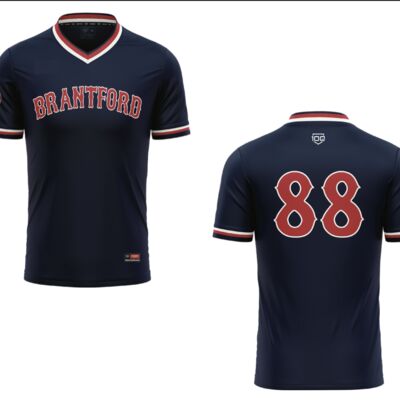 Brantford MB Sublimated V-neck Baseball Jersey - Youth Thumbnail