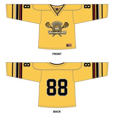Brantford Warriors Box Lacrosse V-Neckline Jersey Thumbnail