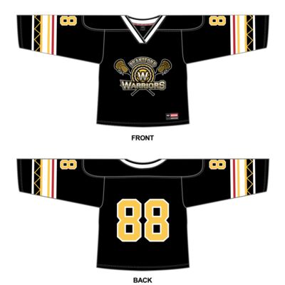 Brantford Warriors Box Lacrosse V-Neckline Jersey - Youth Thumbnail