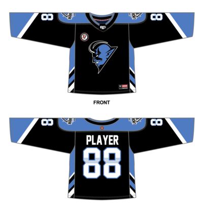London Blue Devils Jr Box Lacrosse Pro Neckline Jersey - Youth Thumbnail